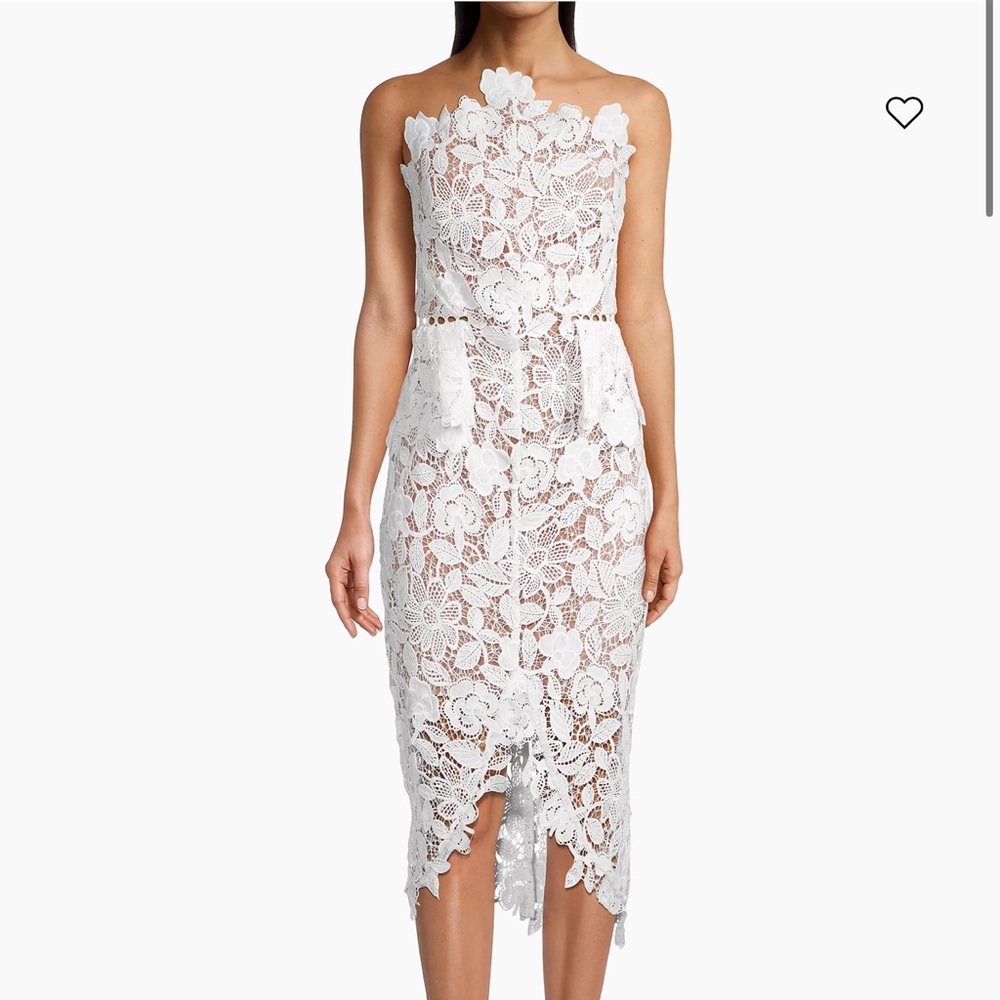 Elliatt Optics Floral Lace Peplum Dress